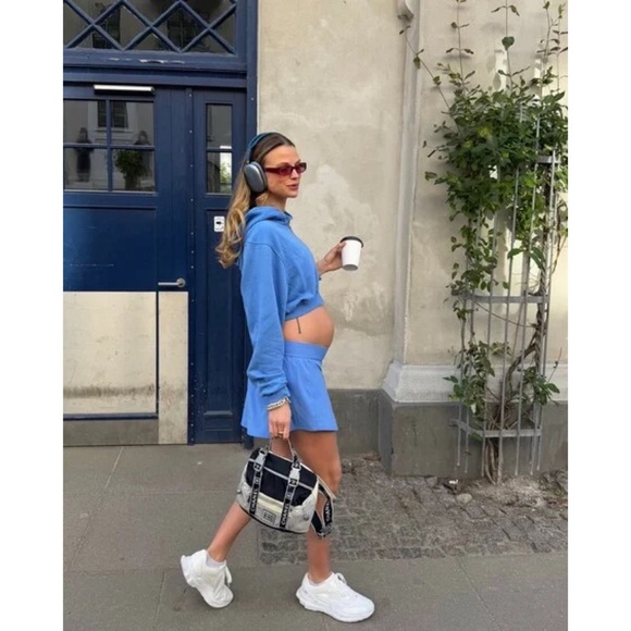 Alo Yoga Match Point Tennis Skirt Crystal Clear Blue M - Picture 15 of 16